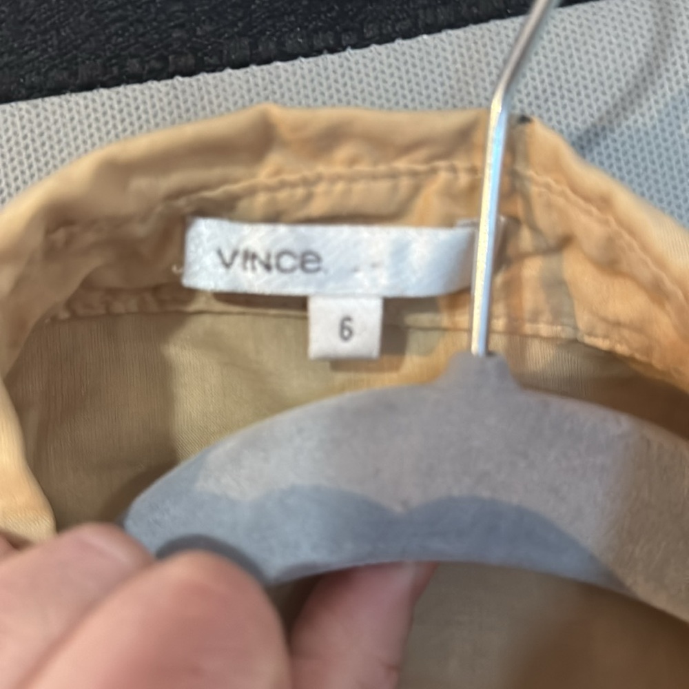 VINCE. Button down beige top. - Picture 2 of 2